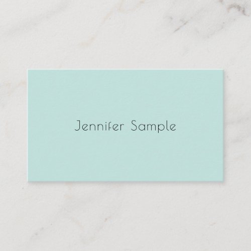 Modern Mint Green Blush Pink Simple Template Business Card