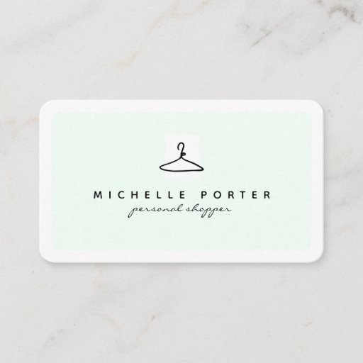 Customizable Modern mint green fashion stylist personal shopper business card