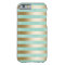 Modern Mint Green & Gold Stripes
