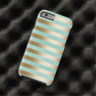 Modern Mint Green & Gold Stripes