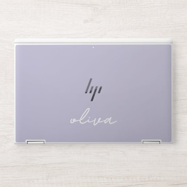 Modern Mint Green Personalized Script  HP Laptop Skin (Front)