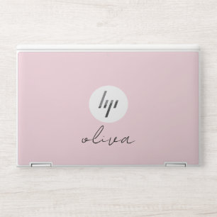 Modern Mint Green Personalized Script  HP Laptop Skin