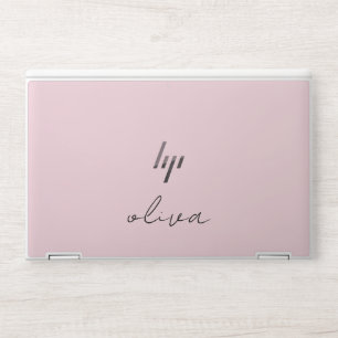 Modern Mint Green Personalized Script HP Laptop Skin