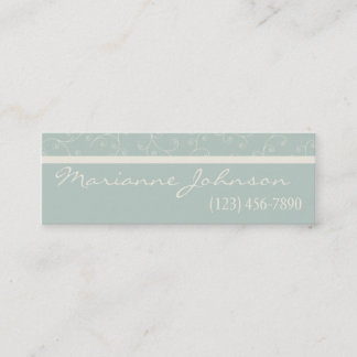 Modern Mint Green Swirl Profile Card