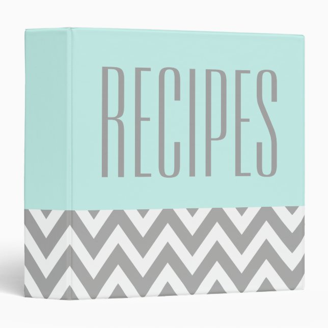 Modern Mint Recipe Binder (Front/Spine)