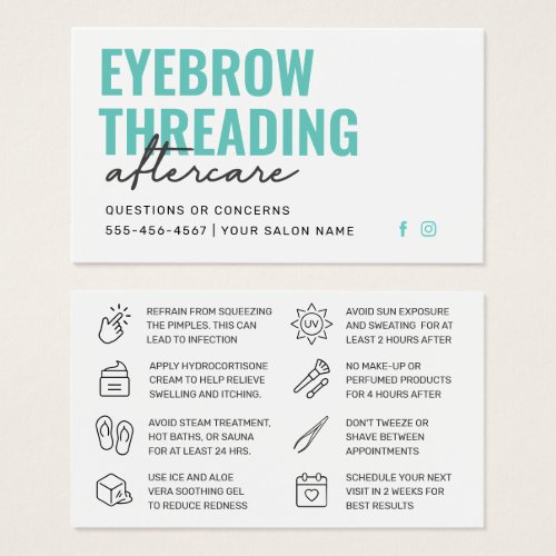 Modern Mint Simple Eyebrow Threading Aftercare 