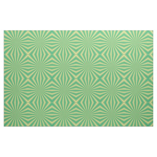 Modern Mint Sun Ray Pattern Fabric
