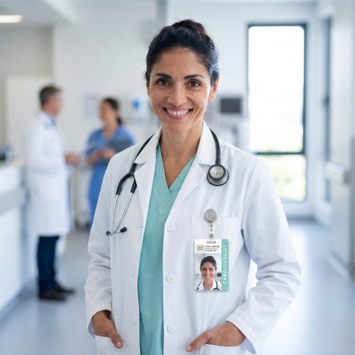 Modern Mint Teal Medical ID Badge