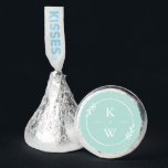 Modern Mint Wedding Monogram Hershey Kisses Hershey®'s Kisses®<br><div class="desc">Classic wedding monogram design. 
Need a different color? No problem! Just click the "EDIT DESIGN" button to access our advanced design tool.</div>
