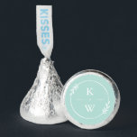 Modern Mint Wedding Monogram Hershey Kisses Hershey®'s Kisses®<br><div class="desc">Classic wedding monogram design. 
Need a different color? No problem! Just click the "EDIT DESIGN" button to access our advanced design tool.</div>