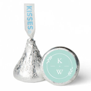 Modern Mint Wedding Monogram Hershey Kisses Hershey®'s Kisses®