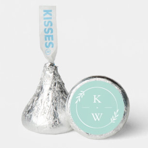 Modern Mint Wedding Monogram Hershey Kisses Hershey®'s Kisses®