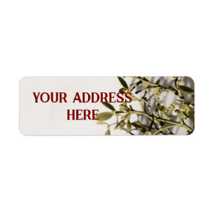 Modern Mistletoe Christmas Label