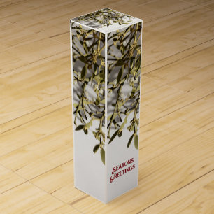 Modern Mistletoe Christmas Wine Box