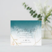 Modern Misty Blue Gold Wedding (Standing Front)