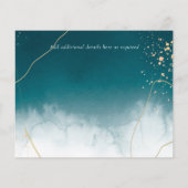 Modern Misty Blue Gold Wedding (Back)