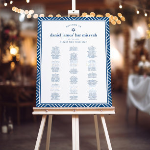  Modern Mitzvah Large Alphabetical Seating Chart Foam Board