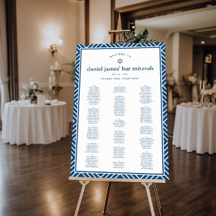  Modern Mitzvah XL Alphabetical Seating Chart Foam Board