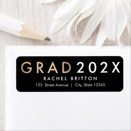 Modern Mix Graduation Address Label