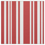 Modern Mixed Red and White Stripes Fabric
