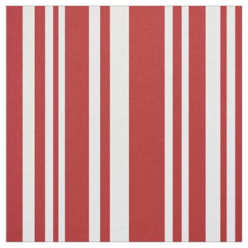 Modern Mixed Red and White Stripes Fabric