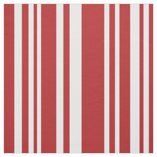 Modern Mixed Red and White Stripes Fabric