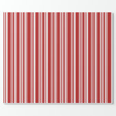 Modern Mixed Red and White Stripes Wrapping Paper (Flat)