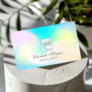 Modern Mixer Bow Bakery Business Card