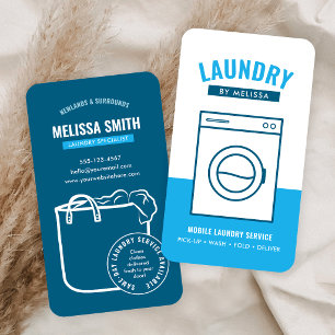 Modern Mobile Laundry Service Wash & Dry Service Business Card
