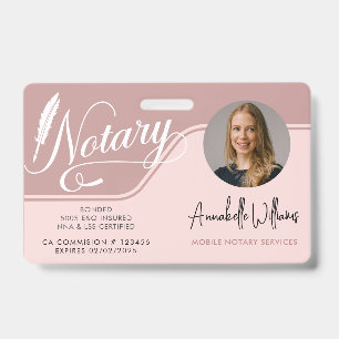 Modern Mobile Notary Photo  Badge