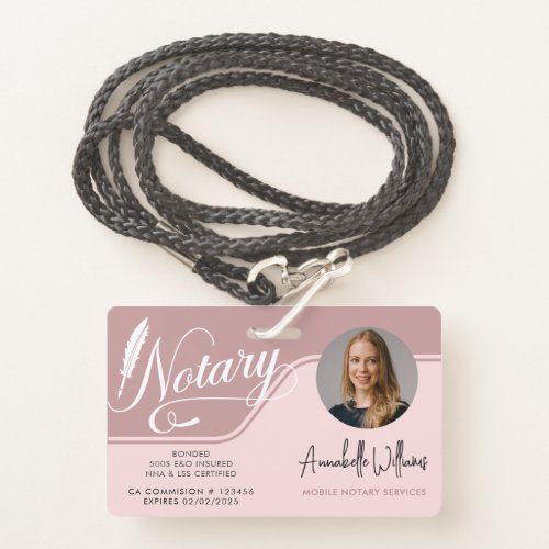 Modern Mobile Notary Photo  Badge