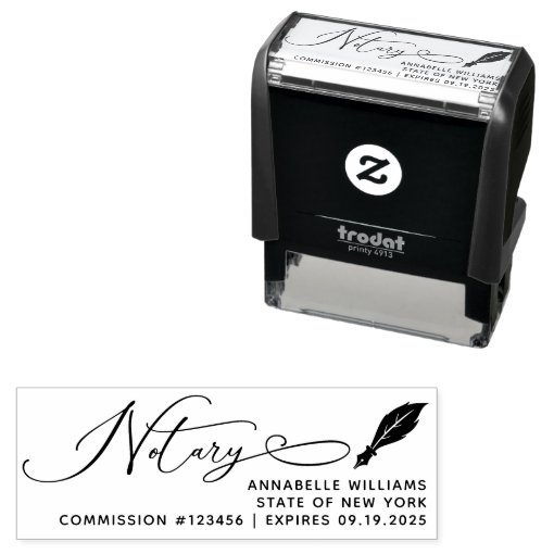 Modern Mobile Notary Public Selfinking Stamp Zazzle