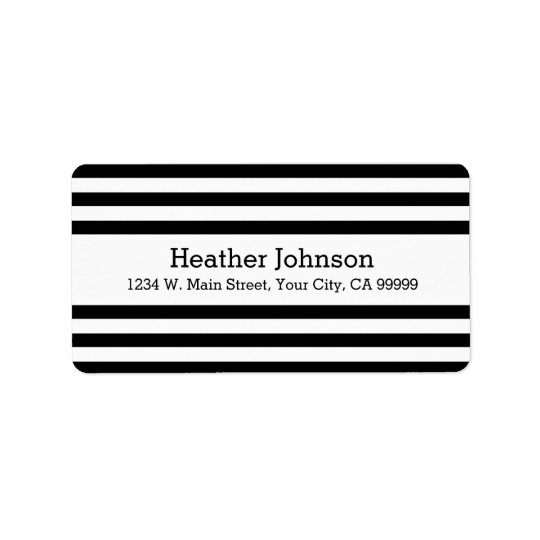 Modern Mod Black and White Return Address Labels