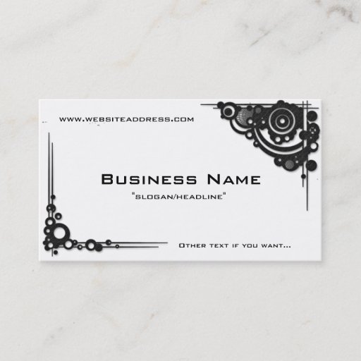 Customizable Modern (Mod) Design 4 Business Cards