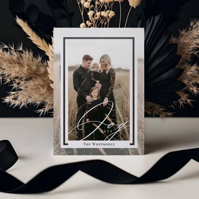 Modern Modern Simple Elegant Photo Frame Christmas Letterpress Photo Cards (Modern Modern Simple Elegant Photo Frame Christmas Letterpress Photo Cards)