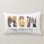 Modern MOM 3 Photo Collage Happy Mother's Day Lumbar Pillow Modern MOM 3 Photo Collage Happy Mother's Day Lumbar Pillow