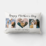 Modern Mom 3 Photo Collage Happy Mother&#39;s Day  Lumbar Pillow at Zazzle