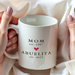 Modern Mom Abuelita Year Est. Coffee Mug