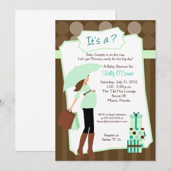 Modern Mom Baby Shower Invitation - Boy or Girl | Zazzle