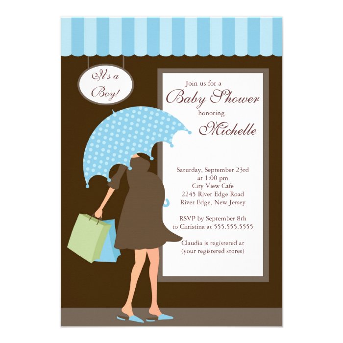 Modern Mom Boutique Baby Shower Invitation