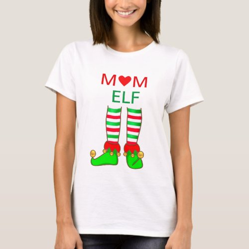 Modern Mom Elf Christmas T_Shirt