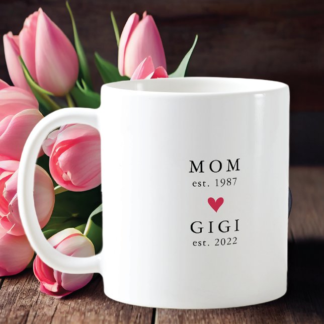 Modern Mom | Gigi Year Est. Coffee Mug (Creator Uploaded)