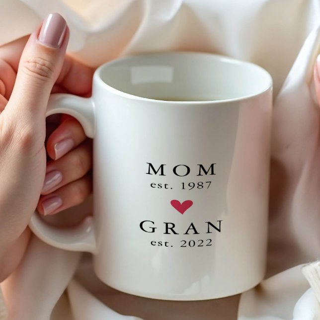 Modern Mom | Gran Year Est. Coffee Mug (Creator Uploaded)