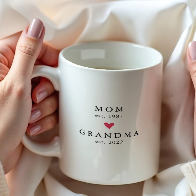 Modern Mom | Grandma Year Est. Coffee Mug (Creator Uploaded)