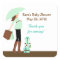 Modern Mom (Green) Baby Shower  Favor Sticker