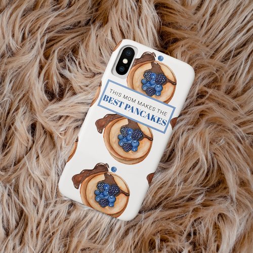Modern Mom Makes Best Pancakes Gift iPhone XS Case