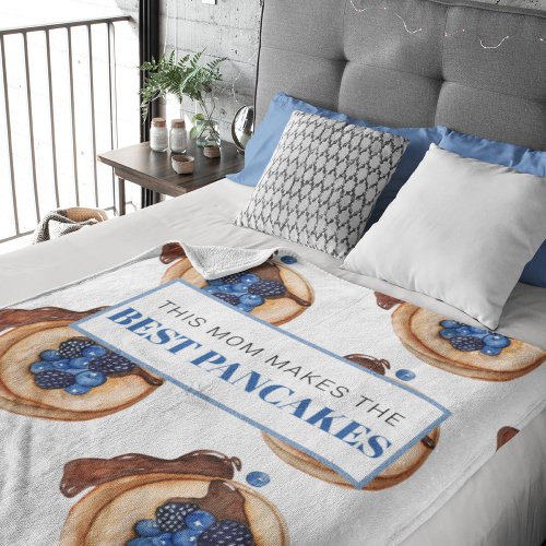 Modern Mom Makes Best Pancakes Gift Fleece Blanket