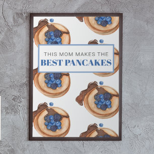 Modern Mom Makes Best Pancakes Gift Poster