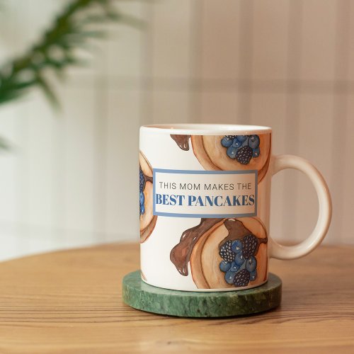Modern Mom Makes Best Pancakes Gift Two_Tone Coffee Mug