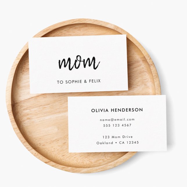 Modern Mom | Minimalist Simple Mommy Contact Card (Creator Uploaded)
